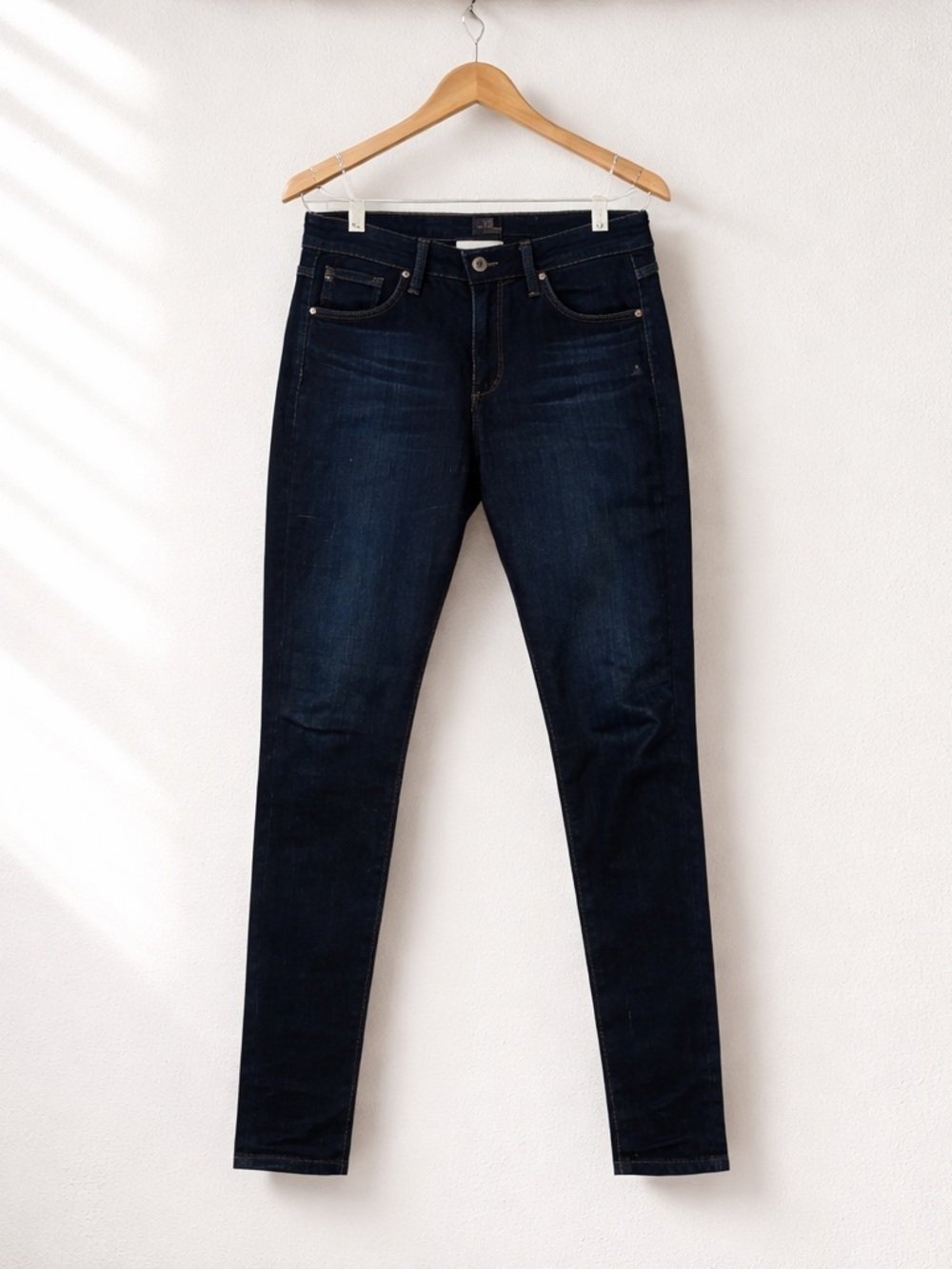 AG Adriano Goldschmied Dark Indigo Farrah High Rise Skinny Jeans